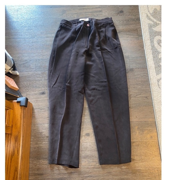 Chaus ladies size 16 100% silk brown pants slacks - Picture 1 of 5
